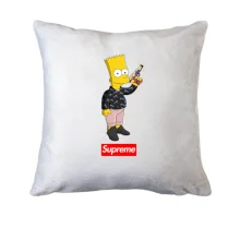 Подушка Барт Сімпсон з написом Supreme
