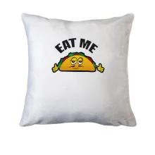 Подушка EAT ME с мультяшным тако