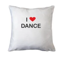 Подушка I Love Dance з червоним серцем