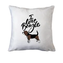 Подушка I love my beagle