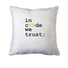 Подушка In code we trust