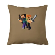 Подушка Minecraft зі Стівом та Алекс
