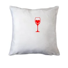Подушка My heart in wine.