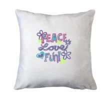 Подушка Peace, love, fun