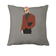 Подушка Stylish girl with glasses