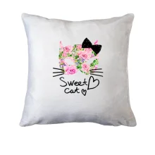 Подушка Sweet cat (з квітів)