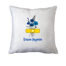 Подушка Вільна Україна (з квітами)