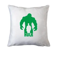 Подушка із силуетом Халка та написом HULK