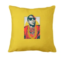 Подушка с Jay Z и цветком