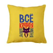 Подушка с деловым котом. Всё крутится вокруг меня