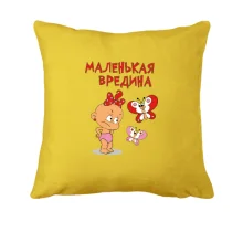 Подушка с девочкой и бабочками