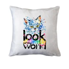 Подушка з кошеням Look differently at the world