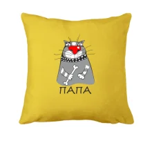 Подушка з котом і кісточкою (тато)
