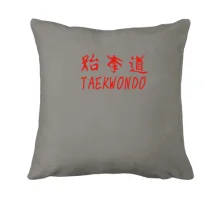 Подушка з червоним написом taekwondo
