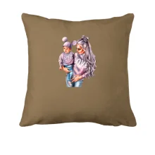 Подушка з мамою, дитиною та написом LOVE