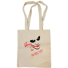 Сумка шоппер с лицом Джокера «Why so serious?»