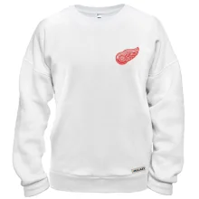Свитшот Detroit Red Wings — вышитая эмблема (Вышивка)