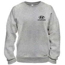 Свитшот с вышитым логотипом Hyundai (Вышивка)
