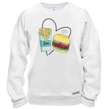 Свитшот Love fast food