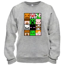 Свитшот Minecraft Creeper Patern