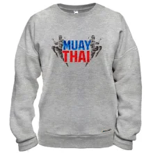 Свитшот Муай тай с надписью «MUAY THAI» и силуэтами бойцов