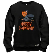 Свитшот Ведьма на метле - Happy Halloween