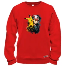 Свитшот "Ash ketchum and pikachu"