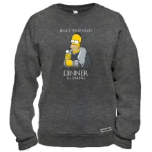 Свитшот "Гомер - Dinner is coming"