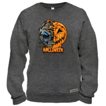 Свитшот Halloween с черепом-тыквой