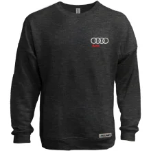 Світшот без начосу з вишитим логотипом Audi (Вишивка)