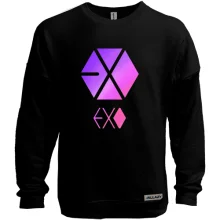 Світшот без начосу EXO (рожевий логотип)