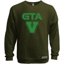 Світшот без начосу GTA V із зеленим логотипом