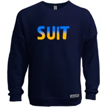 Світшот без начосу Suit (жовто-блакитний)