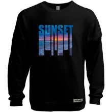 Світшот без начосу SUNSET із заходом сонця всередині літер