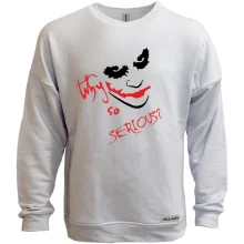 Свитшот без начеса с лицом Джокера «Why so serious?»
