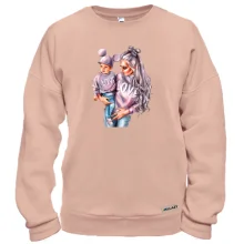 Світшот з мамою, дитиною та написом LOVE