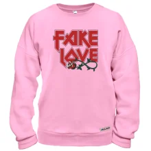 Свитшот с надписью "Fake love"