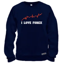 Свитшот с надписью "I love forex"