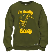 Свитшот с надписью "Im really saxy"