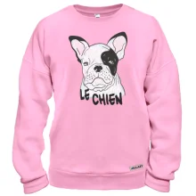 Свитшот с надписью "Le Chien" и собакой