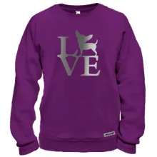 Свитшот с надписью "Love Dog"