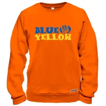 Свитшот с патриотическим принтом "Blue Yellow"