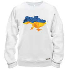 Свитшот с полигональной картой Украины