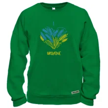 Світшот з серцем з колосків пшениці