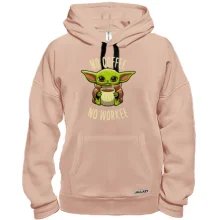 Толстовка Baby Yoda No coffee No work