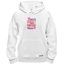 Толстовка Hugs Kisses Valentines Wishes (Вишивка)