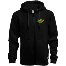 Чоловіче худі на блискавці з вишитою емблемою Minnesota Wild (Вишивка)