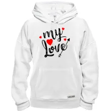 Толстовка с надписью My love