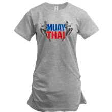 Туника Муай тай с надписью «MUAY THAI» и силуэтами бойцов