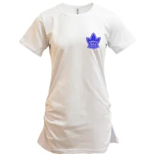 Подовжена футболка з вишитою емблемою Toronto Maple Leafs (Вишивка)
